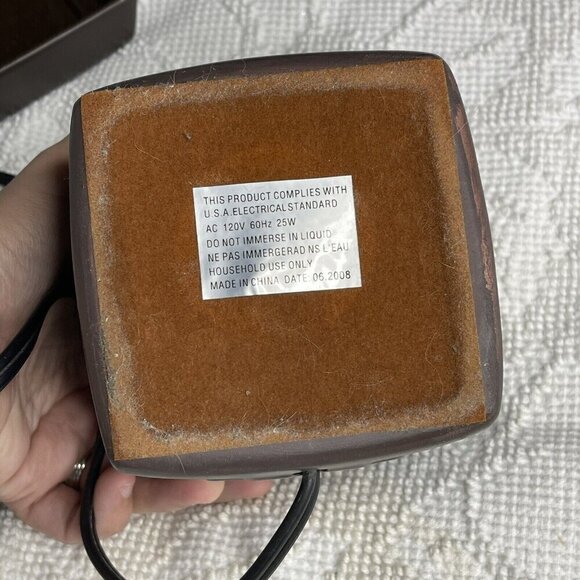 Deluxe Scentsy Warmer BROWNSTONE - Retired - EXCELLENT - Picture 3 of 3